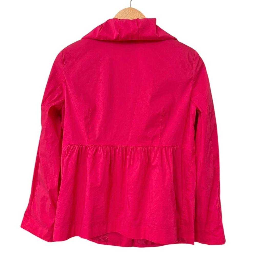 AGB Pink Babydoll Button Up Lightweight Coat Jacket Peter Pan Collar Size 12 - Picture 2 of 8